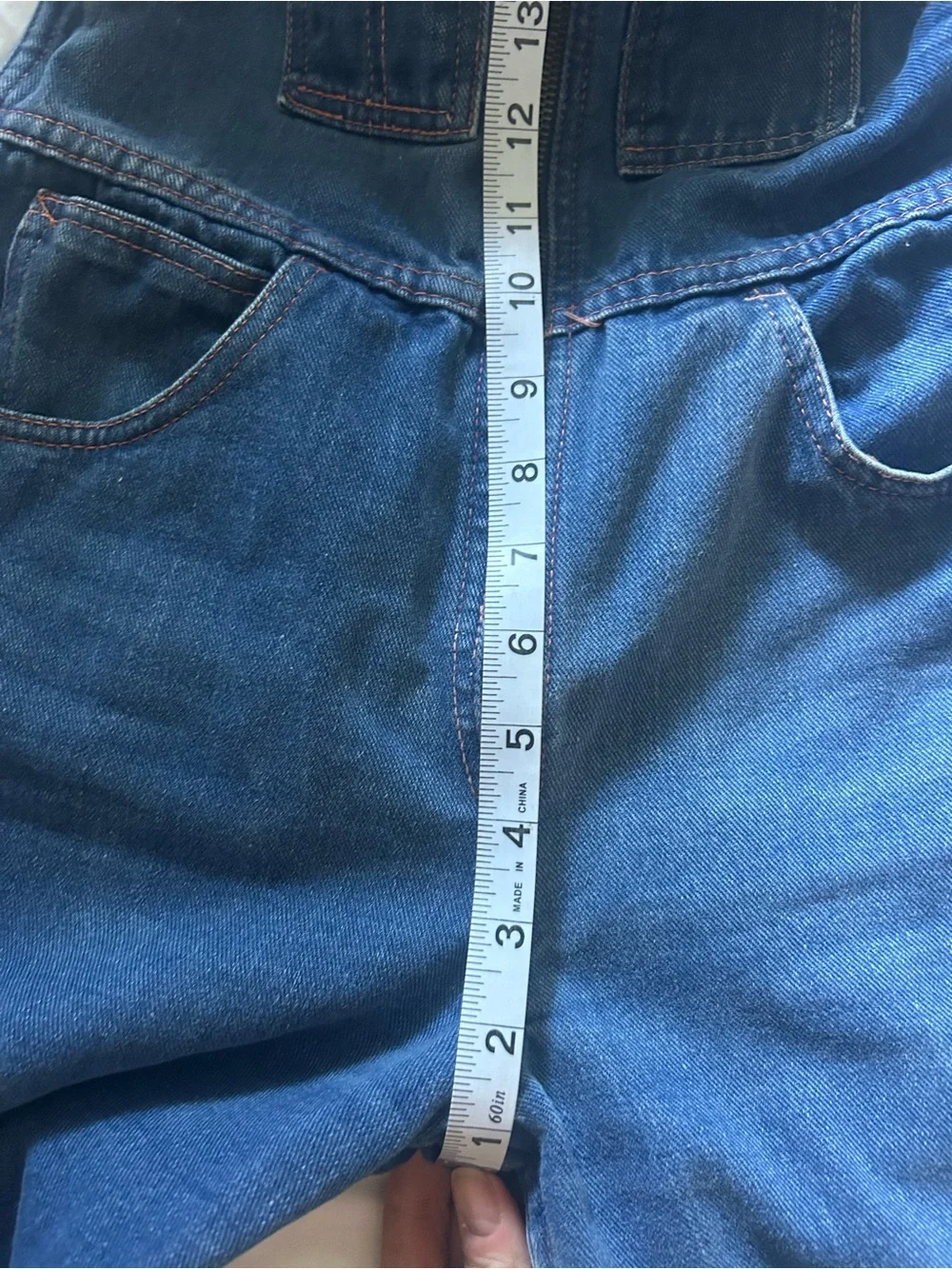 VINTAGE 70s Denim bell bottom overalls - Picture 9 of 16